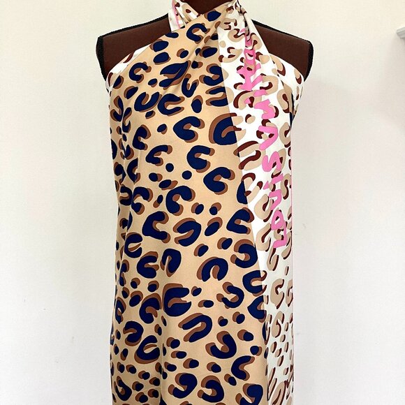 Louis Vuitton Shawl Logo Animal Print Oversize Silk Wrap Scarf - Picture 13 of 15